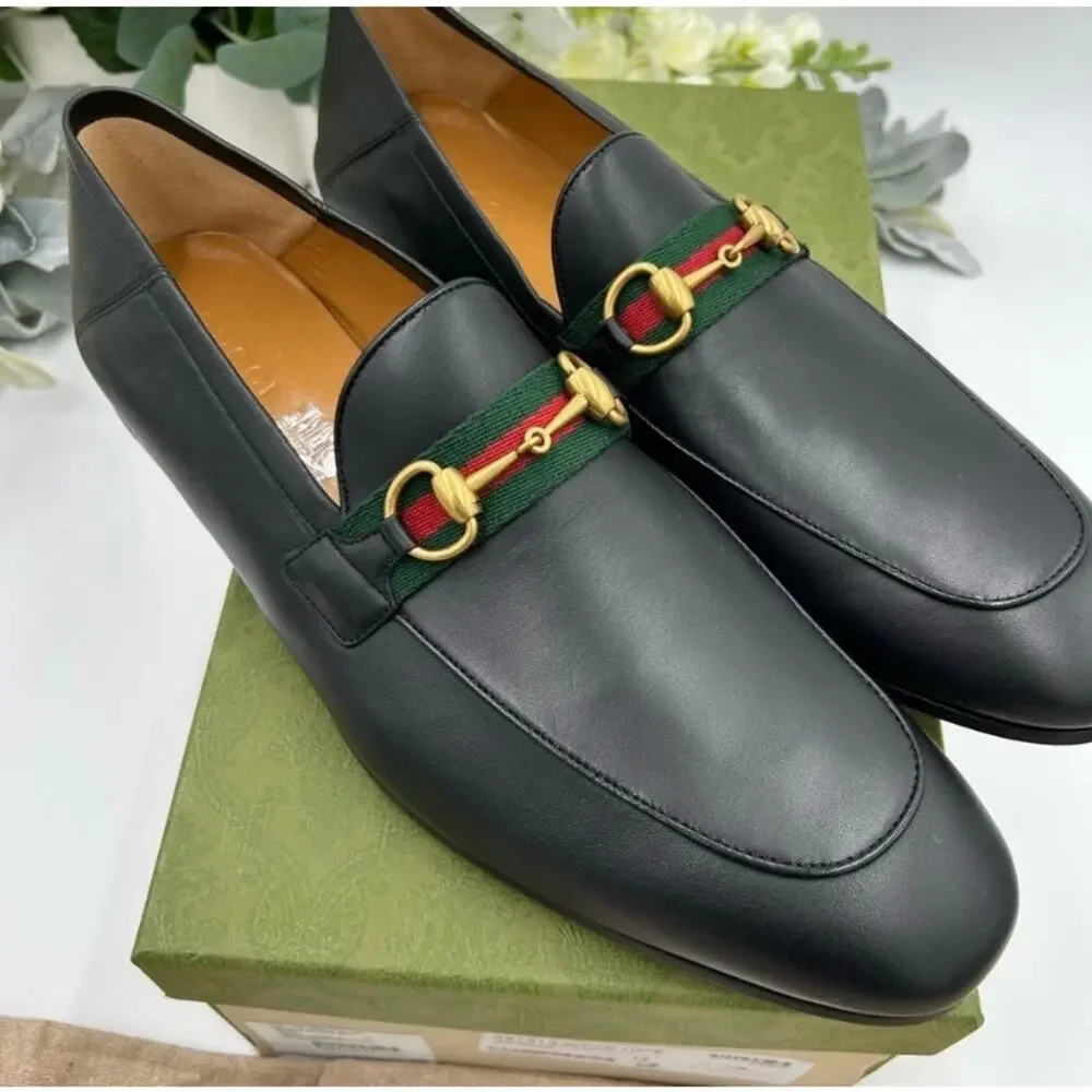 Men's Gucci JORDAAN horse bit loafers size 13 made in Italy